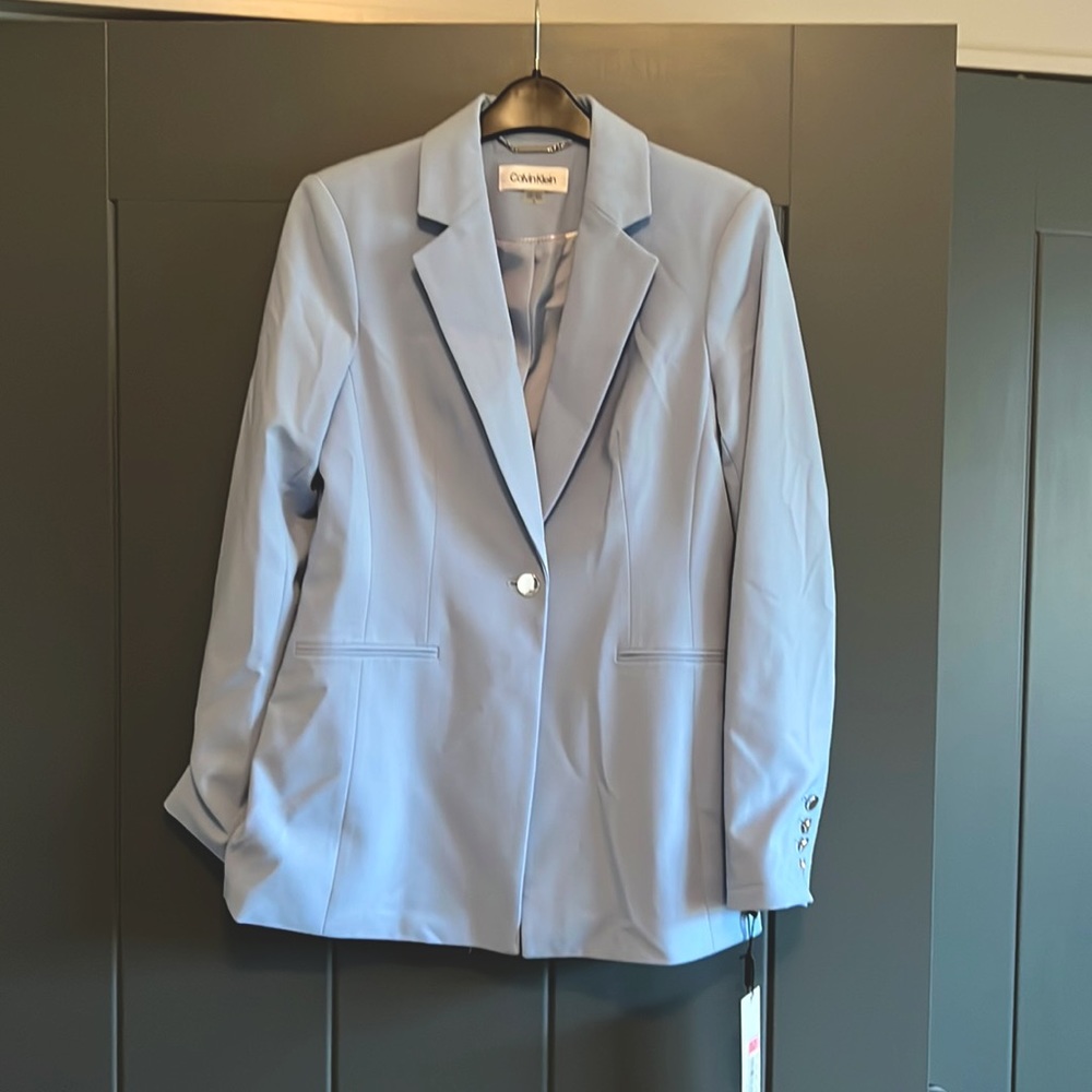 Calvin Klein Powder Blue Blazer Size 4